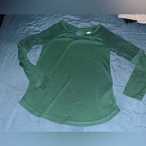 Old Navy green toddler girls long sleeve shirt size 5T